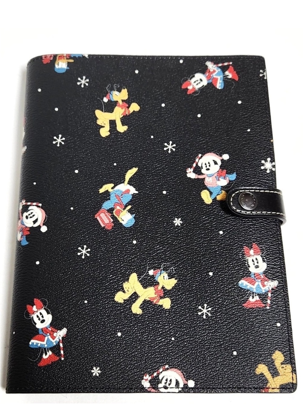 OBO~ Coach CN571 Disney X Coach Notebook Cover With Holiday Print Christmas